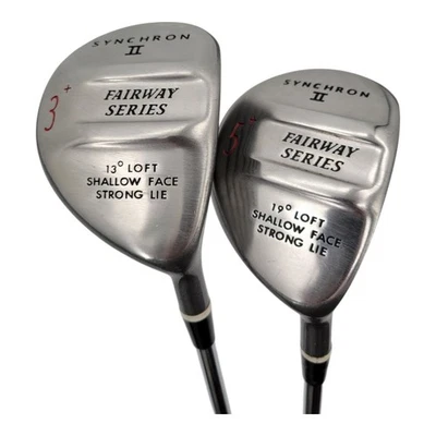 Juego de palos de golf Synchron II para damas diestro 3 5 madera de calle 13° 19° eje de acero Foto 1 de 4