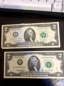 Uncirculated, Brand New,  Crisp,   $2 Dollar Bill  Series 2003    I / A - Picture 1 of 2