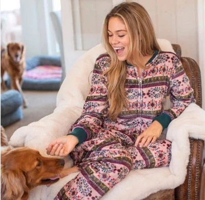 Acogedor mono Natural Life Boho colorido Fair Isle floral manga larga XS/S Foto 1 de 4