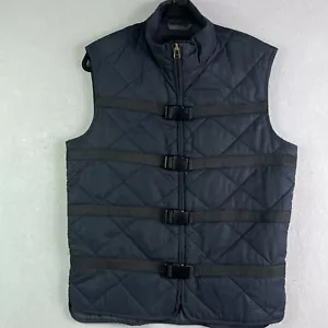 J. CREW Outerwear Vest Men L Full Zip Buckles Thermore Insulated Quilted 35919 - Picture 1 of 16