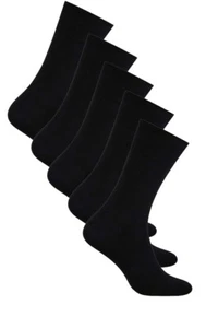 Socks Lab Black Boys School Everyday Cotton Socks (UK sizes 5.5 - 11) 5 packs - Picture 1 of 2