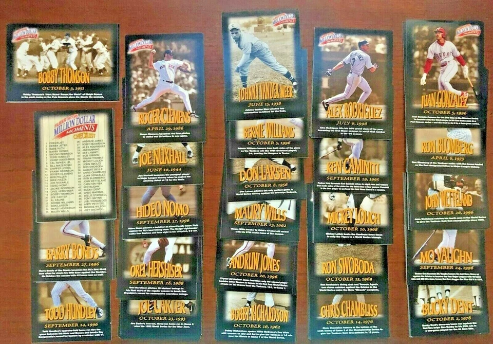 1997 - 98 Fleer Baseball Million Dollar Moments Inserts Cards - YOU PICK - Image 1 of 4