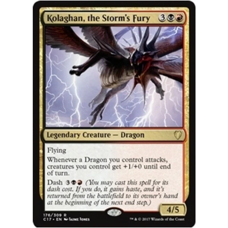 KOLAGHAN THE STORM'S FURY Commander 2017 MTG Gold - Dragon Rare - Image 1 of 1