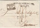 Konigsberg 1820 Folded Letter  Prusse Par Forbach To Bordeaux France