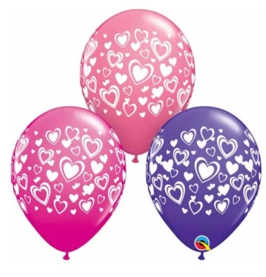 Globos de látex Dancing Hearts globos de San Valentín globos del día de la madre 10p - 11" Foto 1 de 2