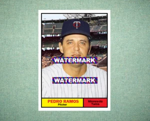 Pedro Ramos Minnesota Twins 1961 Stil individuelle Baseball-Kunstkarte - Bild 1 von 2