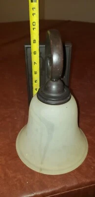 Lámpara de pared interior aplique salón dormitorio vidrio satinado marrón metal rústico Foto 1 de 4