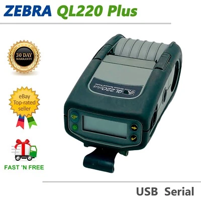 Zebra QL220 Plus Portable Barcode Thermal Printer USB No Charger No Battery - Image 1 of 4