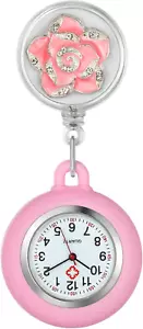Retractable Nurse Watch with Second Hand for Women Clip on Lapel Hanging Nurses - Picture 1 of 12