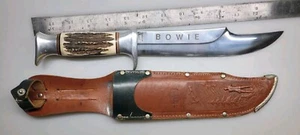 Edge Brand African Hunter Rhino 13.5" Bowie Knife / Sheath Solingen Germany #469 - Picture 1 of 4
