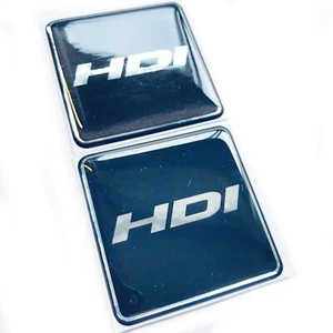 2 pegatinas calcomanías de gel de insignia para automóvil HDI diésel cromado cúpula 3D se adaptan a Peugeot Citroen - Imagen 1 de 2