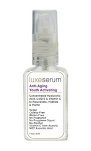 Luxeserum Anti-Aging Hyaluronsäure hypoallergene Jugend aktivierendes Serum 1oz - Bild 1 von 7