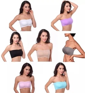 Surefit Seamless Padded Comfort Strapless Stretch Bandeau Sizes 8-24 Summer Bra - Picture 1 of 10