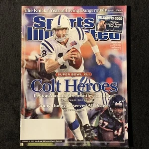 PEYTON MANNING SPORT ILLUSTRIERTE ZEITSCHRIFT LEERES ETIKETT COLTS FOOTBALL GRÖSSE   - Bild 1 von 6