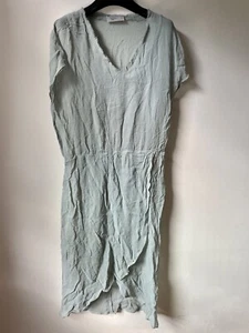 Stunning Label Lab T Shirt Pale Sage Green Chiffon Faux Silk Inner Slip Dress 8 - Picture 1 of 4