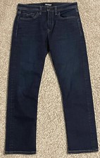 Revtown Mens Dark Blue Sharp Straight Leg Jeans 31x27
