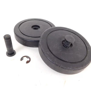 Bissell Powerglide Pet model 1044 REPLACEMENT PART Set 2 Wheels with pins clips - Picture 1 of 6