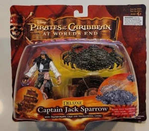 PIRATES OF THE CARIBBEAN - CAPTAIN JACK SPARROW with CRAB - DELUXE - 2007 BNIB - Picture 1 of 3