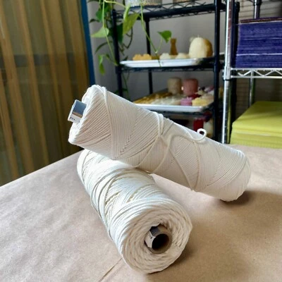 Square Braid 100% Cotton Candle Wick Spool - 4 Assorted Sizes! Free Shipping! - Image 1 of 4