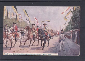AK Wien coloriert Kaiser Jubiläum Huldigung Festzug ungelaufen sehr schöne Karte - Bild 1 von 2