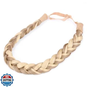 DIGUAN Cerchietto Intrecciato Capelli Sintetici Classico Grosso Largo Trecce Ela - Foto 1 di 5