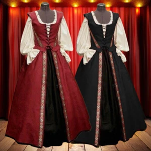 Abito medievale vittoriano due pezzi + camicia abito da ballo costume festa rinascimento  - Foto 1 di 16