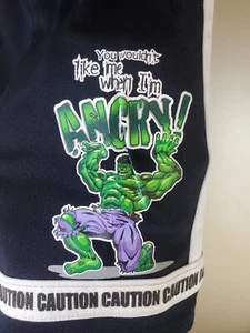 NWT Marvel The Incredible Hulk Boy's Black & White Gym Shorts, Size 16/18 - Picture 1 of 8