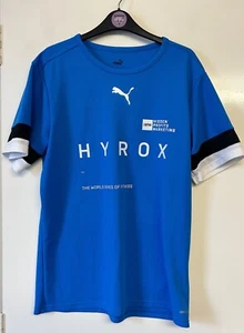 Puma Men’s Blue Hydrox Series Short Sleeve T-Shirt Polyester & Logo Size Large - Picture 1 of 10
