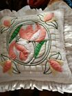 Quilted Throw Pillow (Tulip)