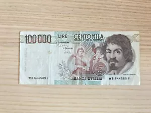 Centomila Lire 100000 I Tipo Caravaggio 1983 Ciampi Stevani WB 644589 F - Bild 1 von 2