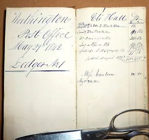 1852 Antique Ledger John Snow Drug Store Masonic Grand Master & 1842 Post Office - Picture 1 of 23