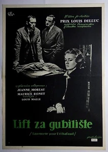 AUFZUG ZUM GALGEN 1958 Louis Malle Jeanne Moreau SELTENES EXYUGO FILMPOSTER - Bild 1 von 2