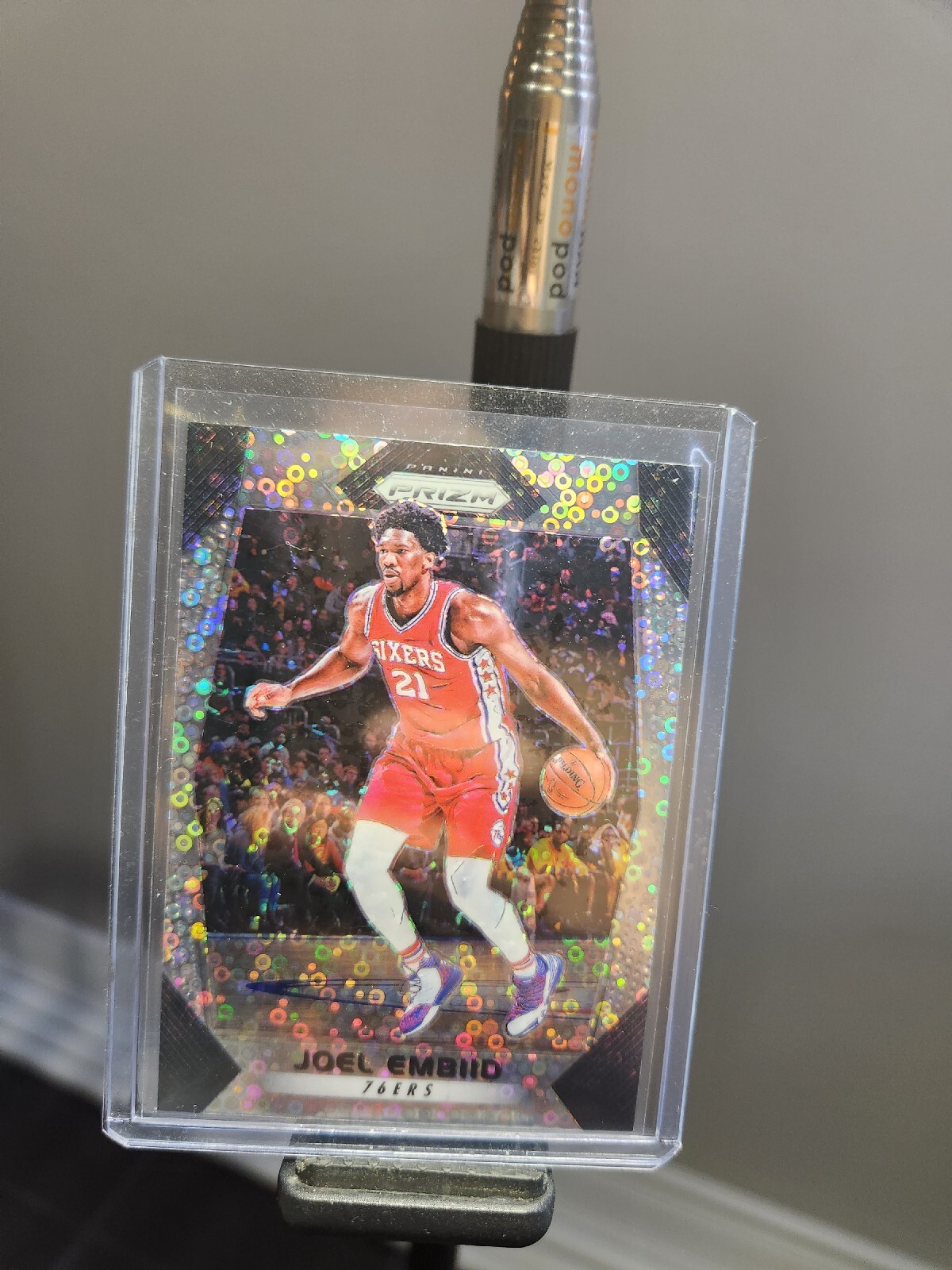 2017-18 Panini Prizm JOEL EMBIID White Sparkle Parallel Philadelphia 76ers