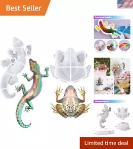 Artistic Resin Molds: Lifelike Frog and Lizard Shapes for Home & Garden Decor - Picture 1 of 8