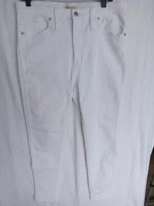 Madewell 10" High-Rise Skinny Jeans Women's 32 (34x30) White Denim jeans #AJ233 - Picture 1 of 10