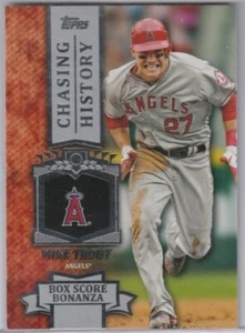 Mike Trout Topps Chasing History Box Score Bonanza #CH-64 Angels - Foto 1 di 2