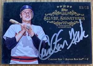 Carlton FISK🔥2013 Topps Five Star Silver Signatures AUTO 3/10 EX Red Sox HOF📈