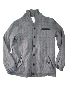 TED BAKER GREY JERSEY QUILTED LOOK BUTTONDOWN JACKET BOYS AGE 12-13 - Picture 1 of 3