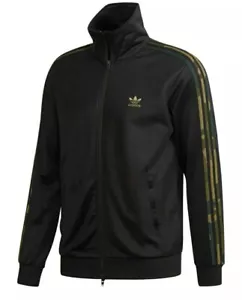 Adidas Originals Camouflage Track Jacket Men's Casual Sweatshirt Black - Picture 1 of 9