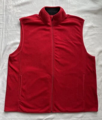 Field & Stream Mens Fleece Vest Jacket XXL 2XL Red Sleeveless Pockets Full Zip - Image 1 of 4