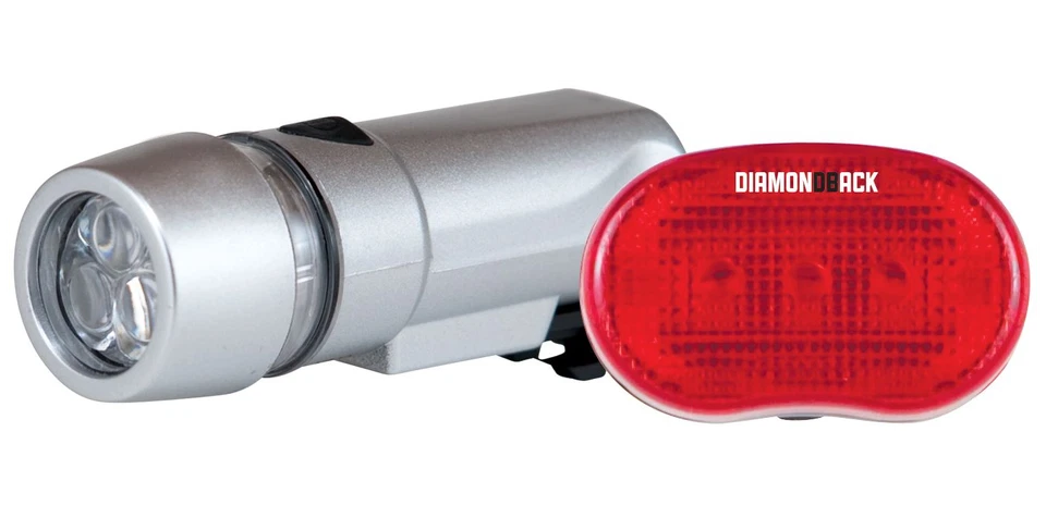 Bicycle light set combo 3 LED Head Light Tail Light Set - Imagem 1 de 1