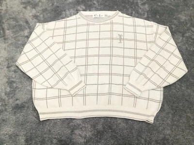 Suéter de Colección Eslabones de Ciprés Para Hombre Talla XL Corto - Golf Tejido a Cuadros - Hecho en EE. UU. Foto 1 de 4