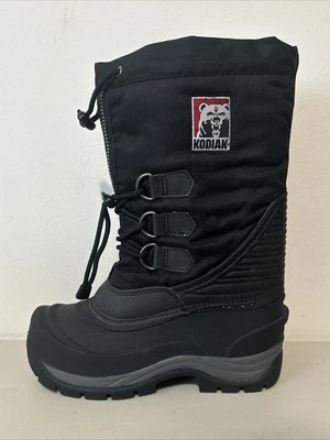 Kodiak Botas Altas Mujer 6 Invierno Nieve Impermeables Tirar de Encaje Bungee Negras Nuevas con Etiquetas Foto 1 de 4