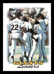 1988 Topps #261 WILL CLARK 1987 Giants Leaders - Picture 1 of 2
