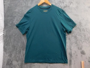 Lululemon Shirt Mens Medium Teal Crewneck Athletic Performance Short Sleeve - Picture 1 of 10
