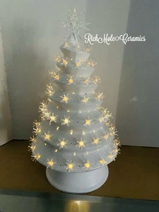 14 In Spiral White Ceramic Tree,Sputnik  Bulbs Custom ,  Awesome Tree - Picture 1 of 3