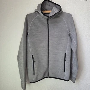 Sudadera con capucha Uniqlo Dry Stretch cremallera completa para hombre XS gris Performance Tech - Imagen 1 de 20