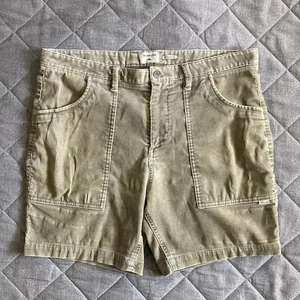 Quiksilver Corduroy Shorts Mens 34 Khaki Casual Comfort Pockets 7” Inseam - Picture 1 of 12