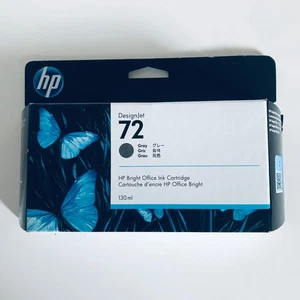 2021 Genuine HP 72 Gray Ink Cartridge C9374A Designjet 130ml OEM Sealed Box - Picture 1 of 5