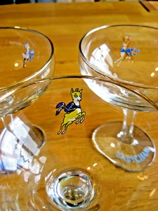Great Example Of Three Decades of Babycham Vintage Glasses. Collectors Set. VGC - Picture 1 of 24